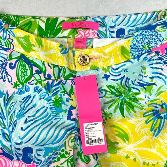 Lilly Pulitzer Cheek to Cheek Buttercup Shorts Size 00 Scallop Hem Resort Chic - Picture 7 of 14